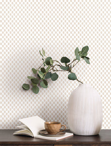 Brioni Floral Stamp Rose Jardin Wallpaper by York Wallcoverings