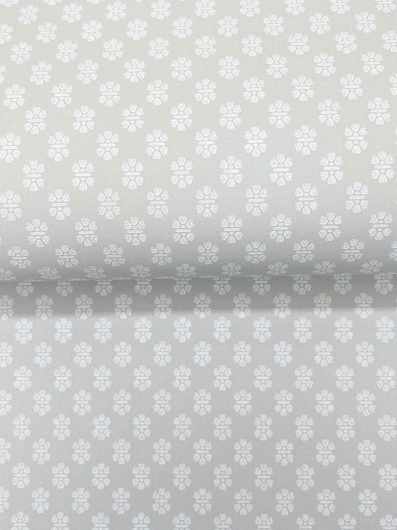 Brioni Floral Stamp Grey Jardin Wallpaper by York Wallcoverings