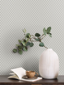 Brioni Floral Stamp Cream Jardin Wallpaper by York Wallcoverings