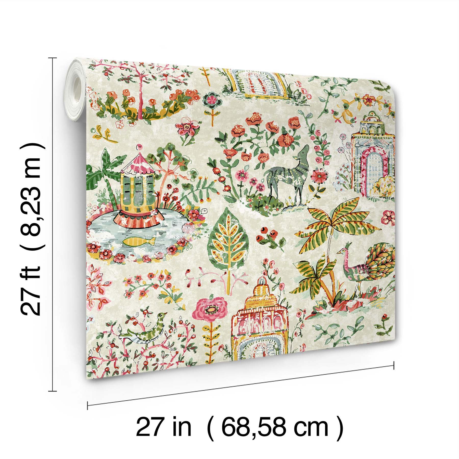 Parc Garden Dreams Multicolor Jardin Wallpaper by York Wallcoverings