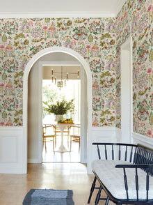 Parc Garden Dreams Multicolor Jardin Wallpaper by York Wallcoverings