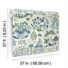 Parc Garden Dreams Sapphire Jardin Wallpaper by York Wallcoverings