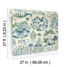 Parc Garden Dreams Sapphire Jardin Wallpaper by York Wallcoverings