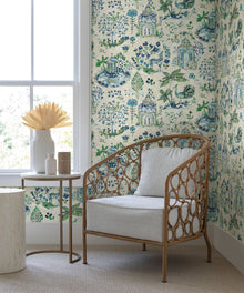 Parc Garden Dreams Sapphire Jardin Wallpaper by York Wallcoverings