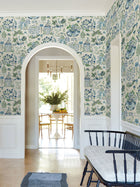 Parc Garden Dreams Sapphire Jardin Wallpaper by York Wallcoverings