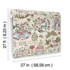 Parc Garden Dreams Merlot Jardin Wallpaper by York Wallcoverings