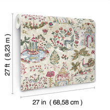 Parc Garden Dreams Merlot Jardin Wallpaper by York Wallcoverings