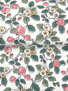 Framboise Berry Vines Pink Jardin Wallpaper by York Wallcoverings