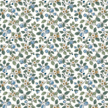 Framboise Berry Vines Blue Jardin Wallpaper by York Wallcoverings