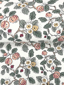 Framboise Berry Vines Blush Jardin Wallpaper by York Wallcoverings