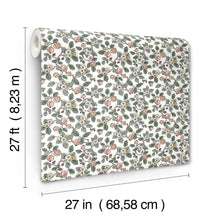 Framboise Berry Vines Blush Jardin Wallpaper by York Wallcoverings