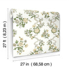 Genevieve Floral Trail Butter Jardin Wallpaper by York Wallcoverings