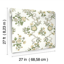 Genevieve Floral Trail Butter Jardin Wallpaper by York Wallcoverings