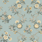 Genevieve Floral Trail Blue Jardin Wallpaper by York Wallcoverings