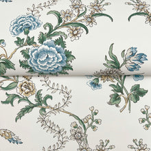 Genevieve Floral Trail Sapphire Jardin Wallpaper by York Wallcoverings