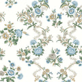 Genevieve Floral Trail Sapphire Jardin Wallpaper by York Wallcoverings