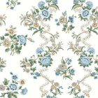 Genevieve Floral Trail Sapphire Jardin Wallpaper by York Wallcoverings