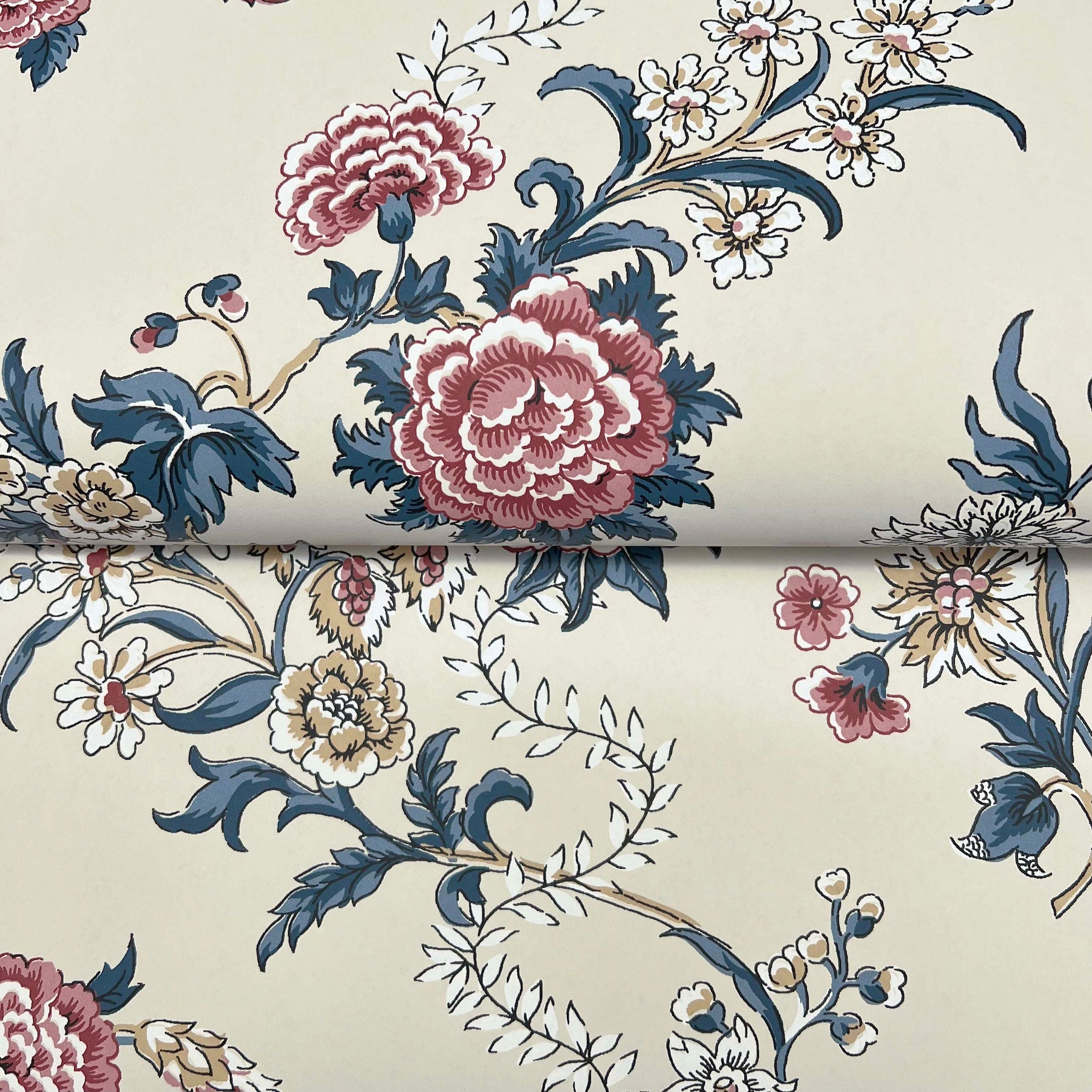 Genevieve Floral Trail Rose Jardin Wallpaper by York Wallcoverings