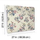 Genevieve Floral Trail Rose Jardin Wallpaper by York Wallcoverings
