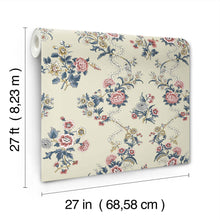 Genevieve Floral Trail Rose Jardin Wallpaper by York Wallcoverings