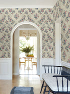 Genevieve Floral Trail Rose Jardin Wallpaper by York Wallcoverings