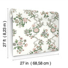 Genevieve Floral Trail Blush Jardin Wallpaper by York Wallcoverings