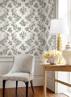 Genevieve Floral Trail Blush Jardin Wallpaper by York Wallcoverings