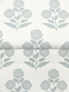 Souci Marigolds Light Blue Jardin Wallpaper by York Wallcoverings