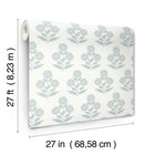 Souci Marigolds Light Blue Jardin Wallpaper by York Wallcoverings