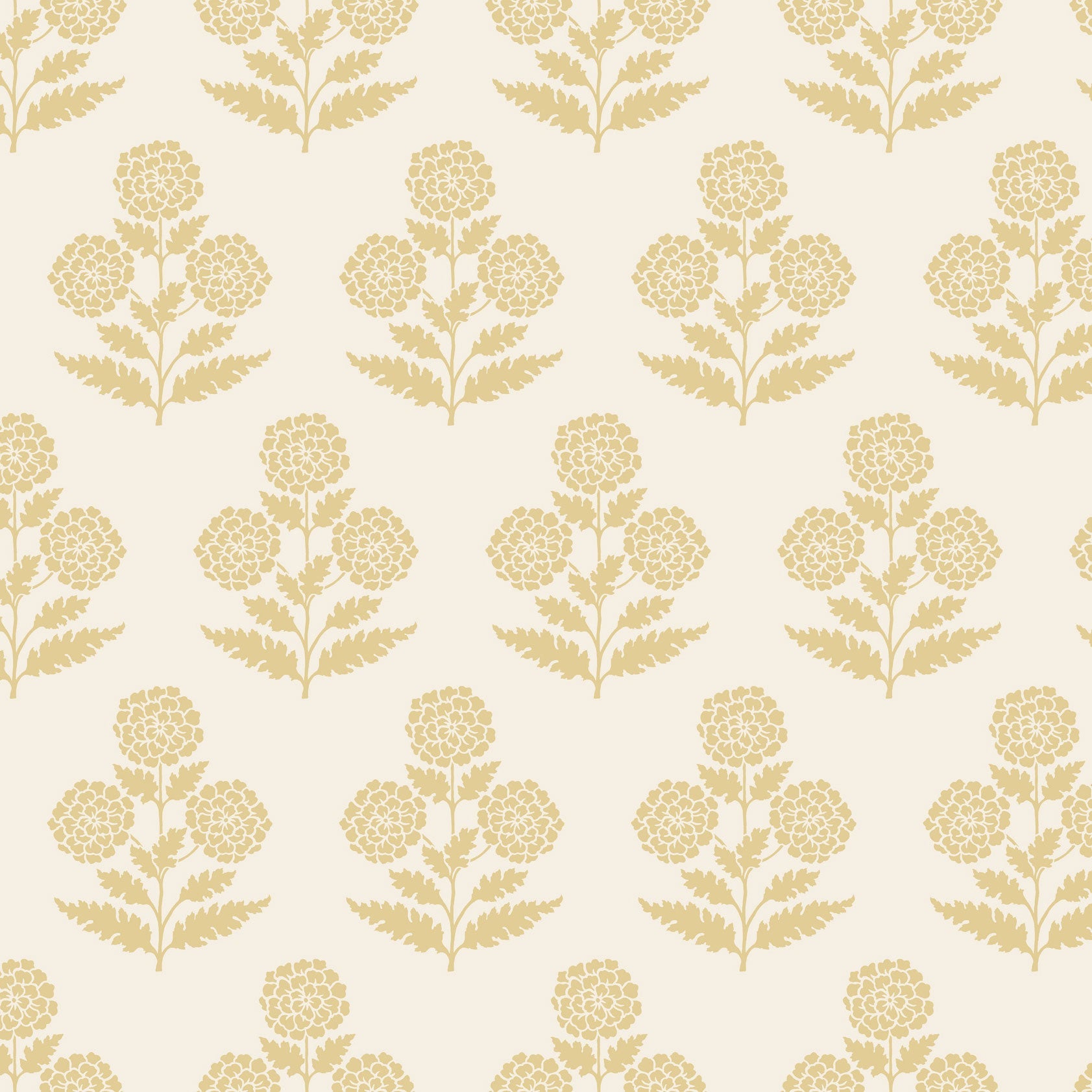 Souci Marigolds Butter Jardin Wallpaper by York Wallcoverings
