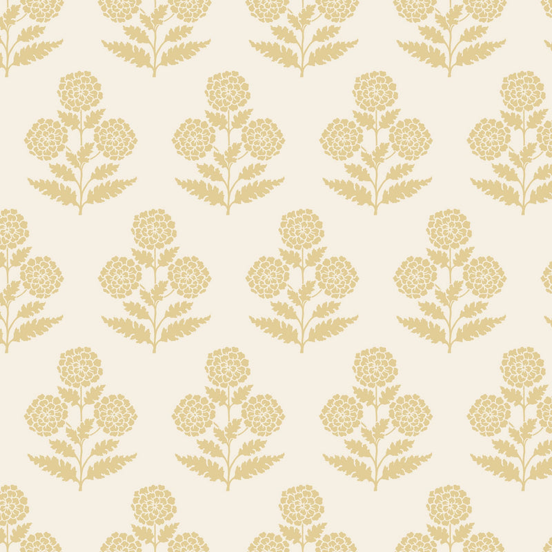 Souci Marigolds Butter Jardin Wallpaper by York Wallcoverings