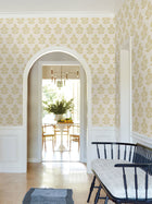 Souci Marigolds Butter Jardin Wallpaper by York Wallcoverings