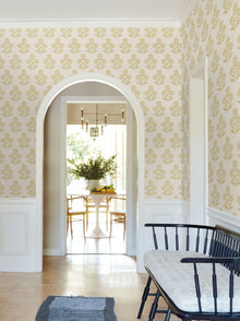 Souci Marigolds Butter Jardin Wallpaper by York Wallcoverings