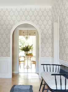 Souci Marigolds Beige Jardin Wallpaper by York Wallcoverings