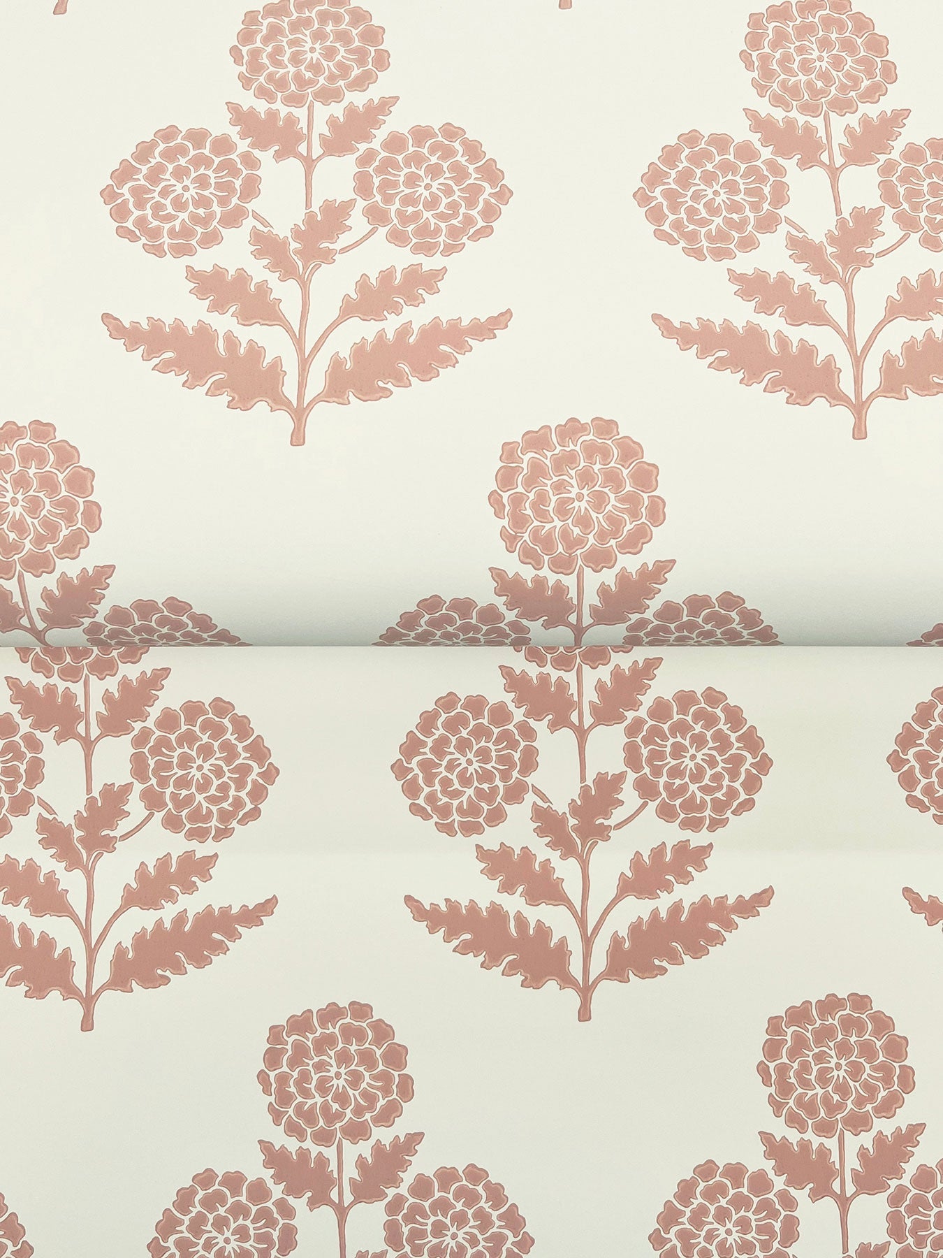 Souci Marigolds Rose Jardin Wallpaper by York Wallcoverings