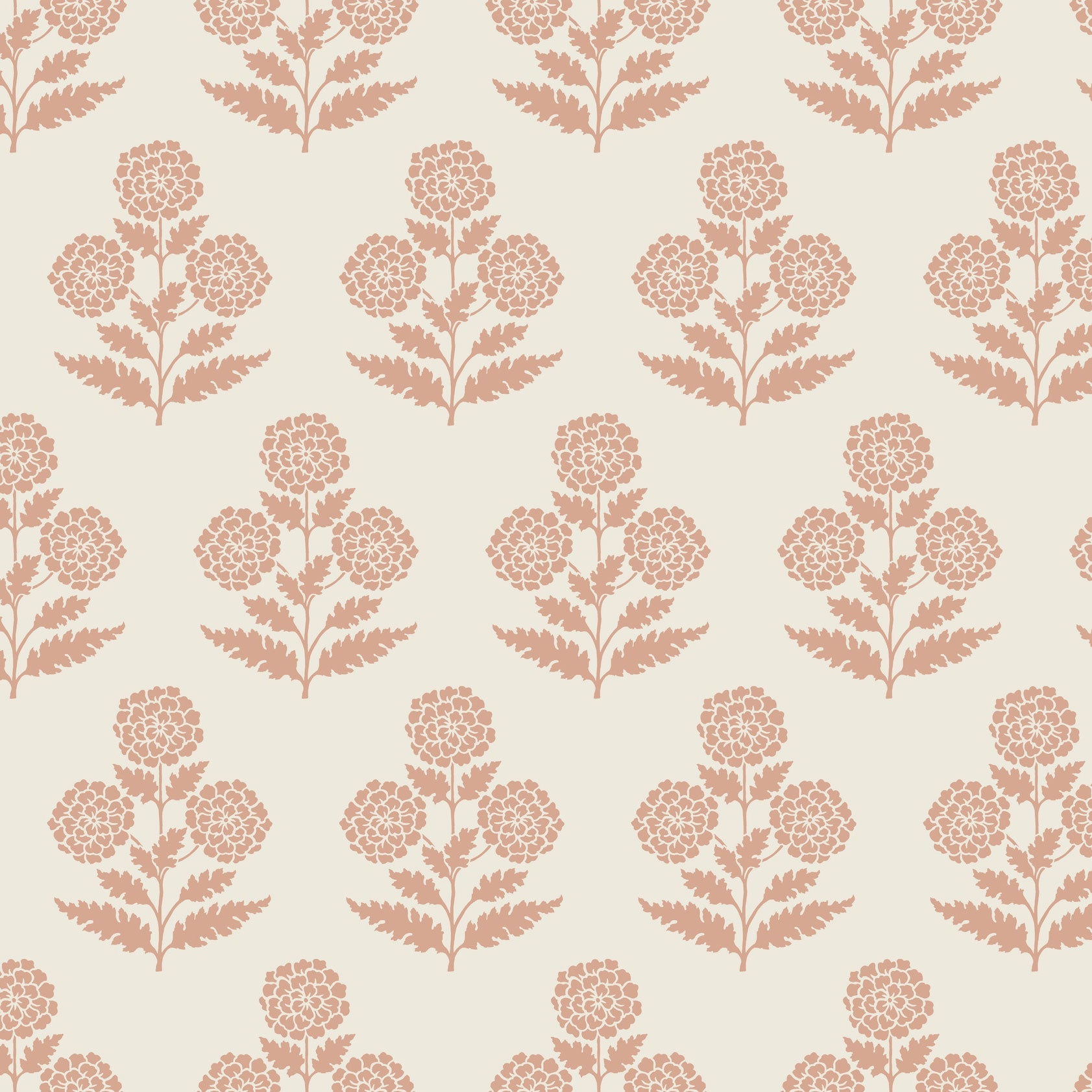 Souci Marigolds Rose Jardin Wallpaper by York Wallcoverings