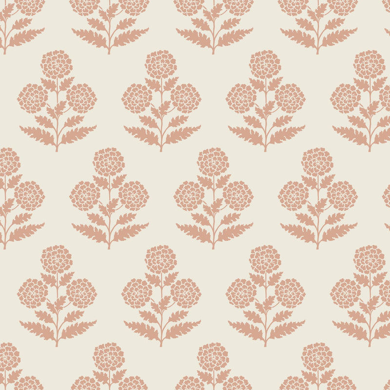 Souci Marigolds Rose Jardin Wallpaper by York Wallcoverings