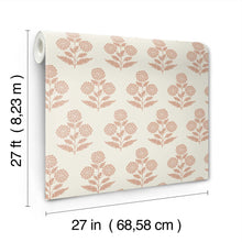 Souci Marigolds Rose Jardin Wallpaper by York Wallcoverings