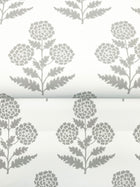 Souci Marigolds Grey Jardin Wallpaper by York Wallcoverings
