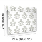 Souci Marigolds Grey Jardin Wallpaper by York Wallcoverings