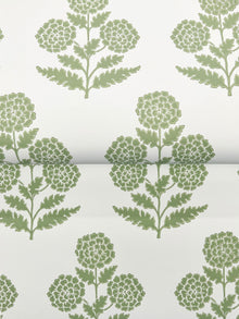 Souci Marigolds Green Jardin Wallpaper by York Wallcoverings