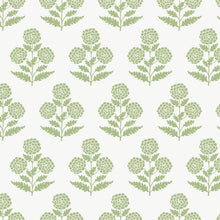 Souci Marigolds Green Jardin Wallpaper by York Wallcoverings
