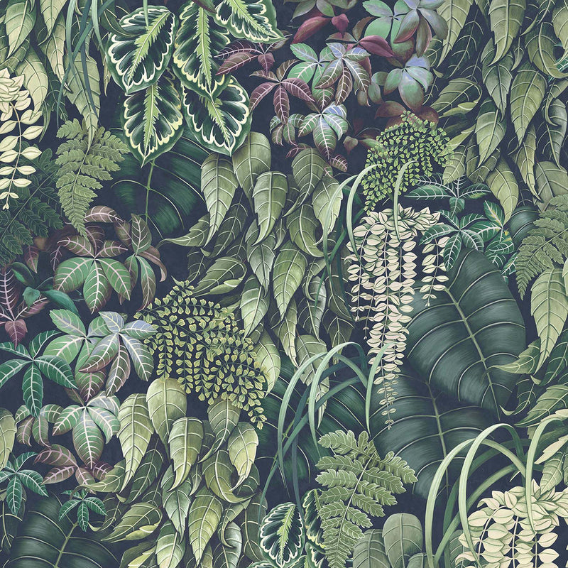 W7330-02 Green Wall Folium Wallpaper By Osborne & Little