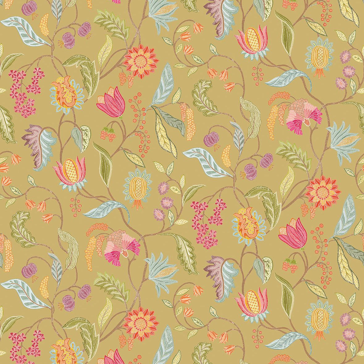 w8120-04 Masino Metallic Gold Belvedere Wallpaper Wallpaper by Osborne & Little