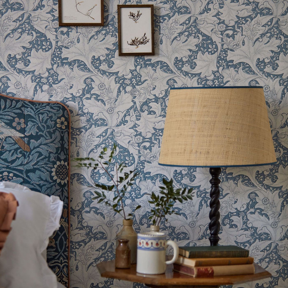 Wallflower Emery Walker's House Woad Blue Wallpaper by Morris & Co