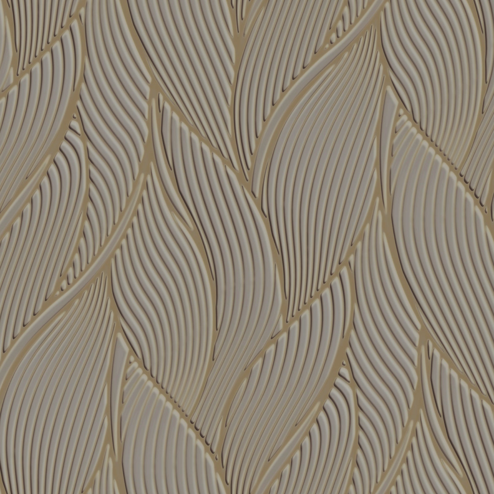 Leaves Taupe Trussardi 7 Wallpaper by Zambaiti Parati