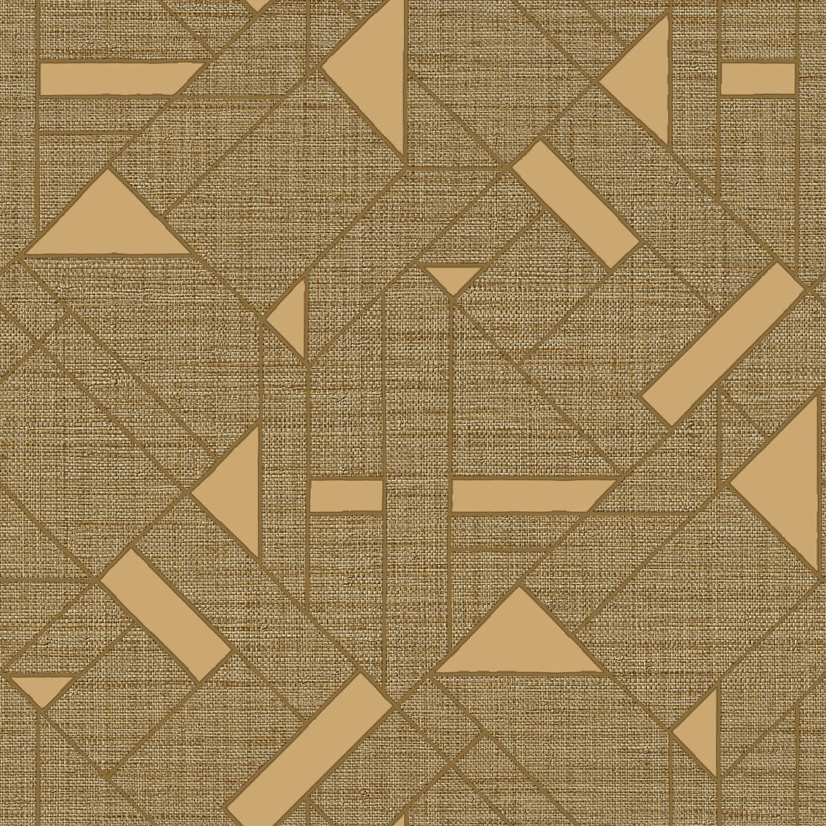 Geometric Gold Trussardi 7 Wallpaper by Zambaiti Parati