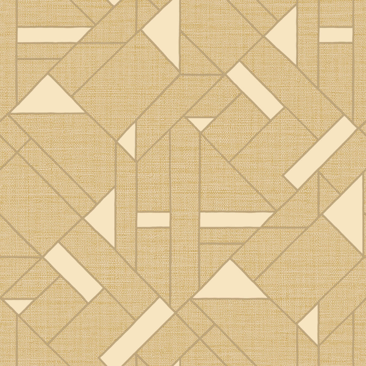 Geometric Pale Gold Trussardi 7 Wallpaper by Zambaiti Parati