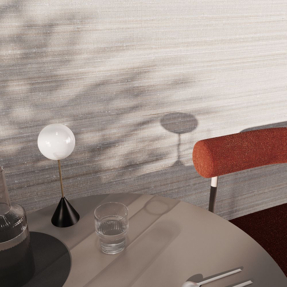 Home Saten Contract Grey Ultimate Textures Wallpaper by Zambaiti Parati