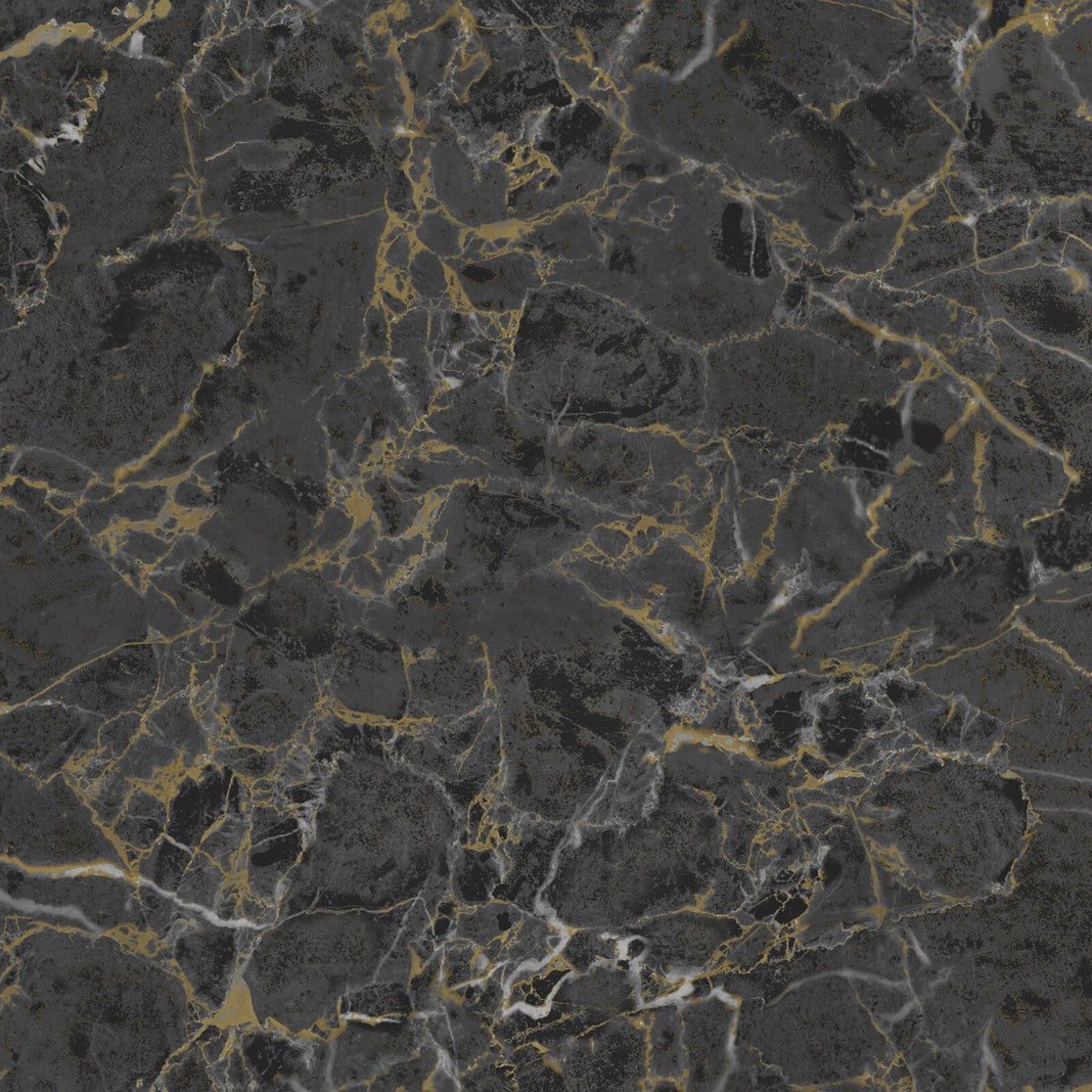 Marble Black & Gold Philipp Plein 2 Wallpaper by Zambaiti Parati